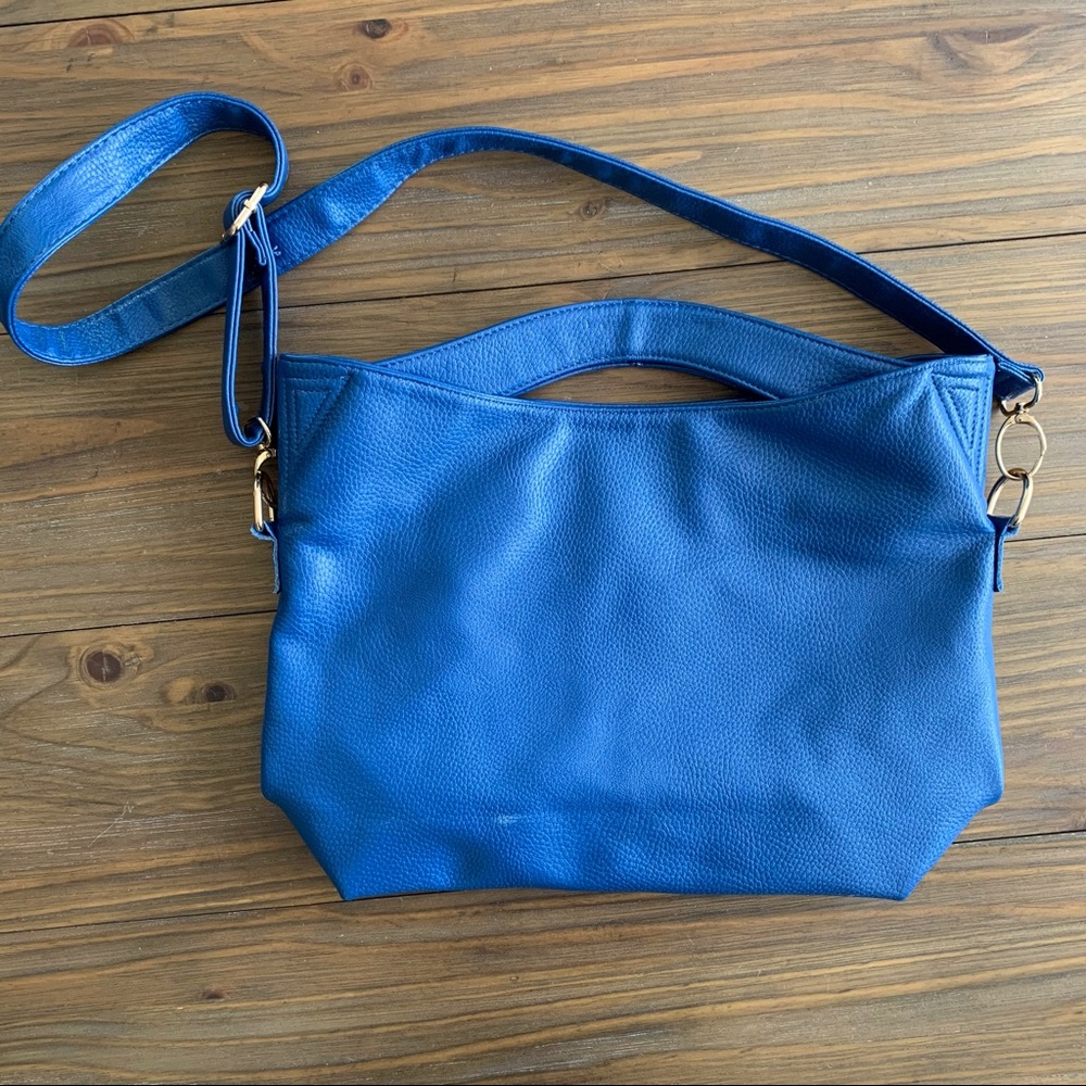 Royal Blue Tote with Gold Hardware